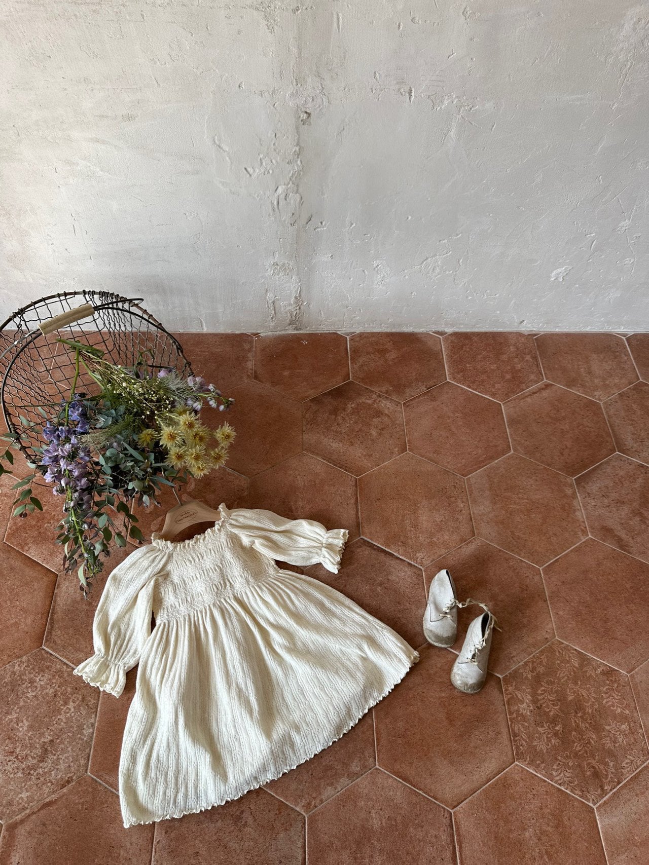 Emily Smocked Dress | Cream