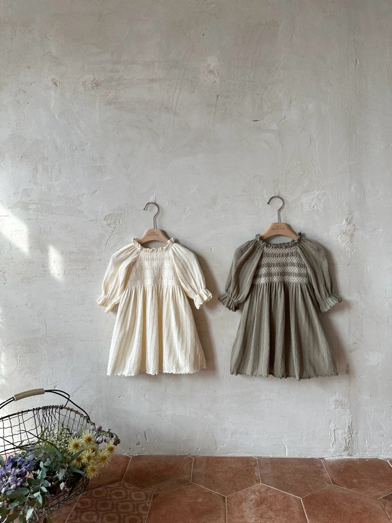 Emily Smocked Dress | Cream