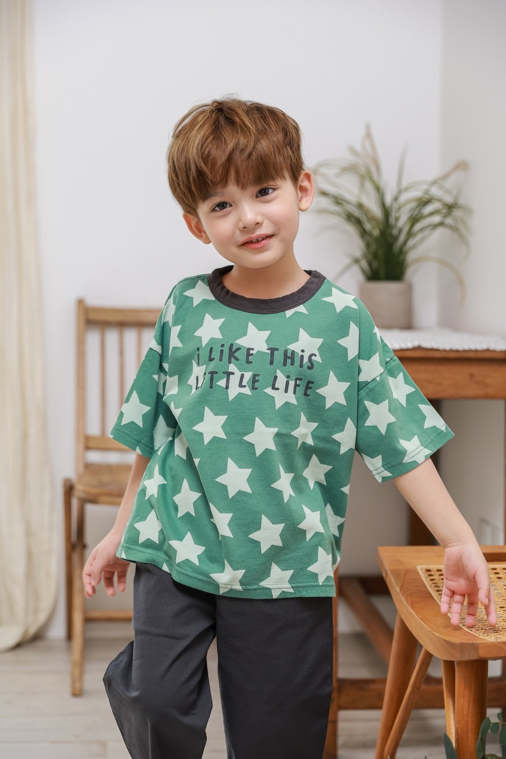 Little Life Star Tee | Green