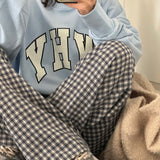 Women's Plaid Pants | Blue