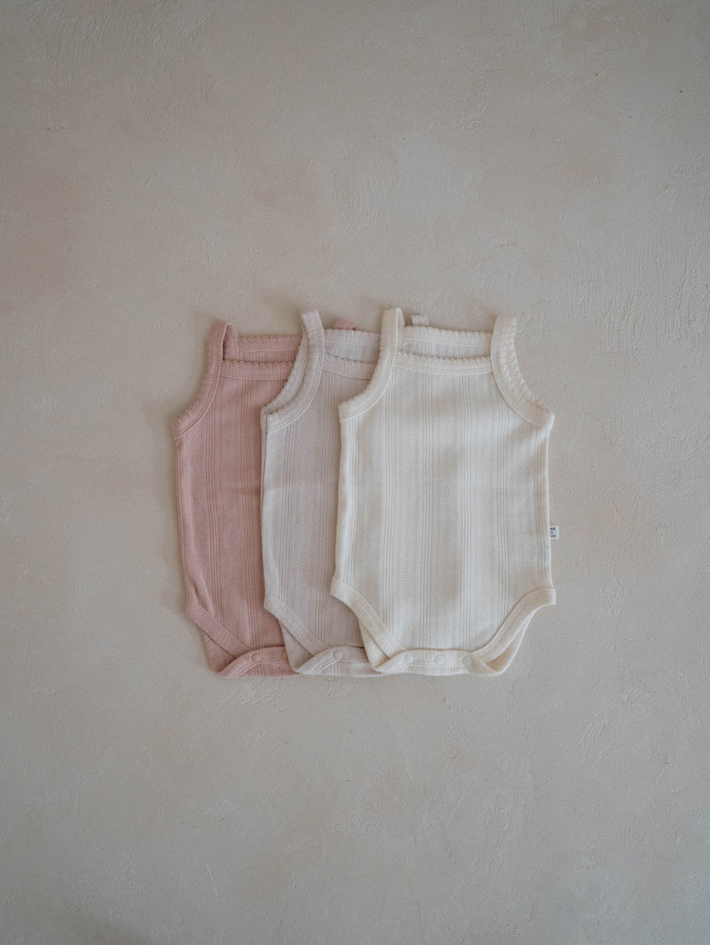 Pointelle Singlet Bodysuit | Bone