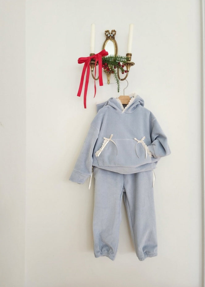 Velour Ribbon Set | Blue