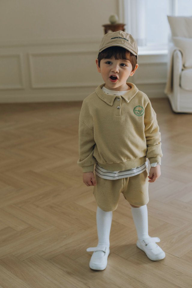 Waffle Tennis Shorties Set | Mustard