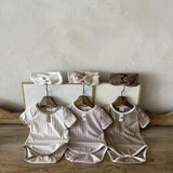 Short Sleeved Rib Romper | 3 Colors