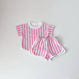 Terry Spring Set | Pink Stripe