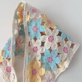Embroidered Floral Bonnet | Blue/Yellow