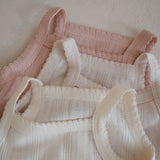 Pointelle Singlet Bodysuit | Bone