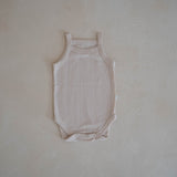 Pointelle Singlet Bodysuit | Bone