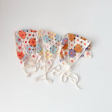 Embroidered Floral Bonnet | Purple/Orange