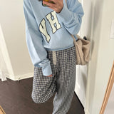 Women's Plaid Pants | Blue