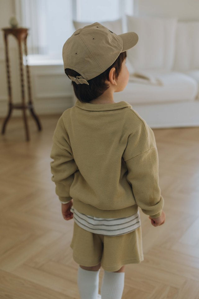 Waffle Tennis Shorties Set | Mustard