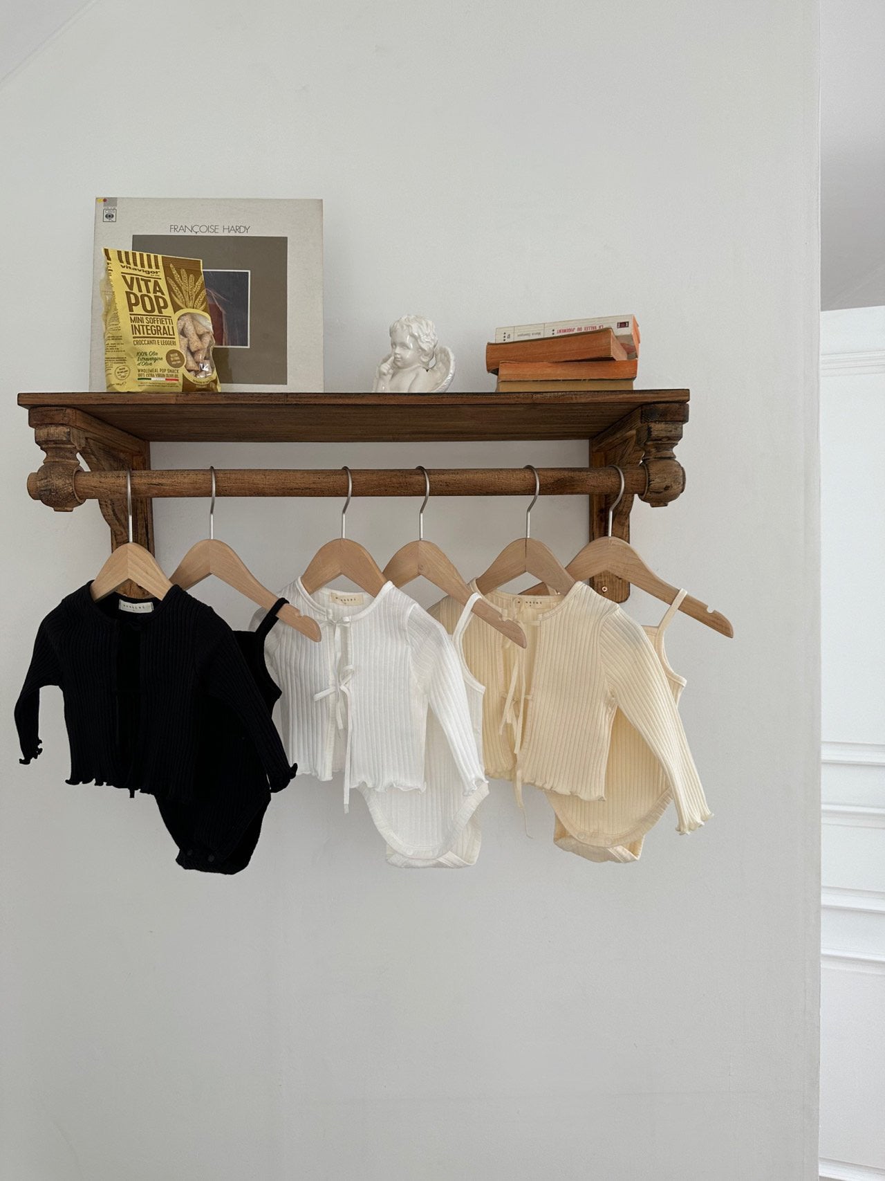 Baby Cardigan Romper Set | Black