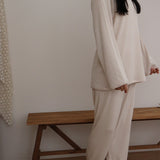 Mama Ribbed Button Set | Beige
