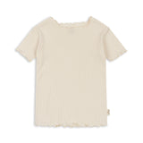 Minnie Pointelle Tee | Antique White