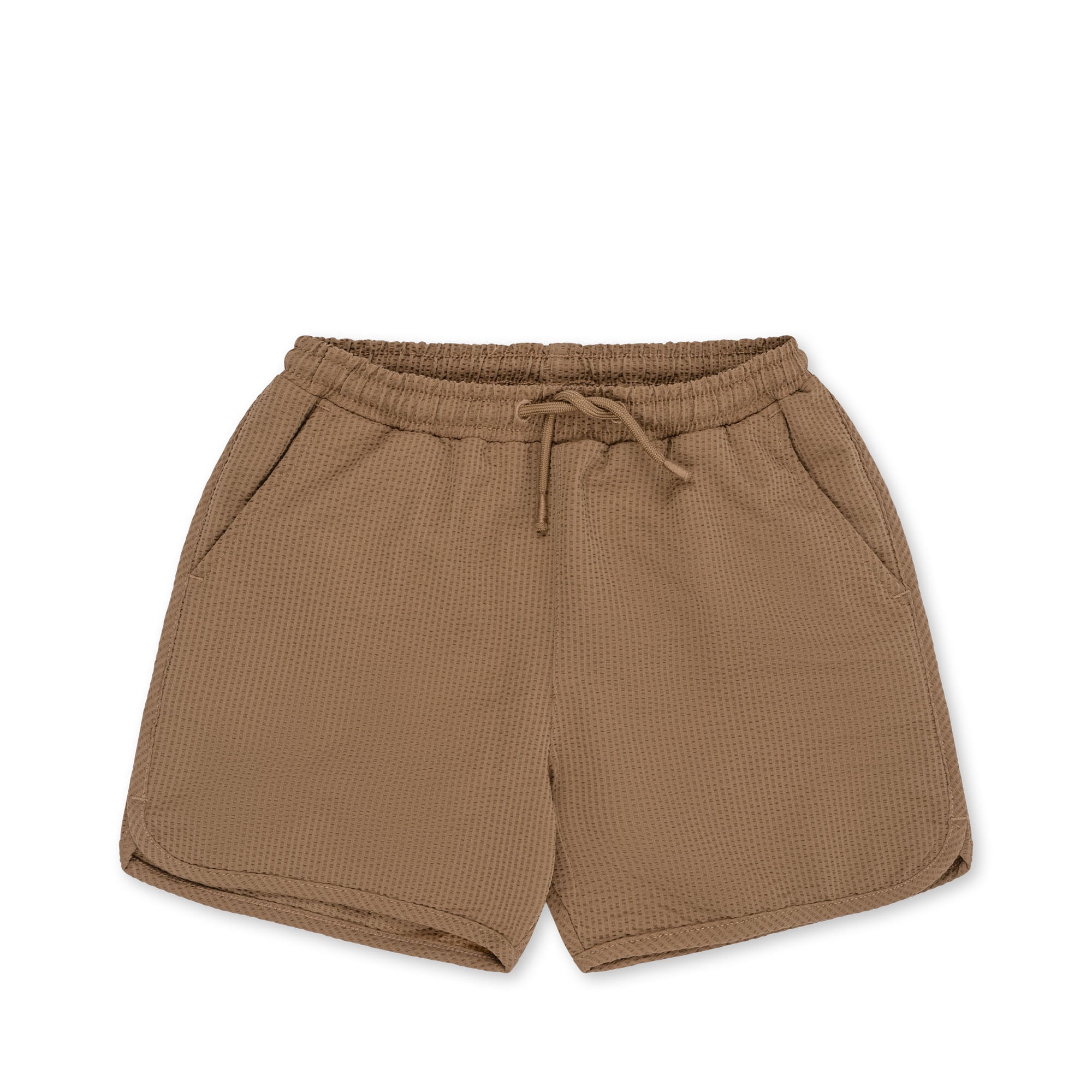 Seersucker Swim Shorts - Toasted Coconut