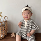 Baby Striped Romper | Black