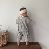 Baby Striped Romper | Black