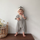 Baby Striped Romper | Black