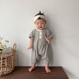 Baby Striped Romper | Black