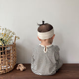 Baby Striped Romper | Black