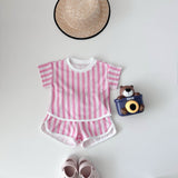 Terry Spring Set | Pink Stripe