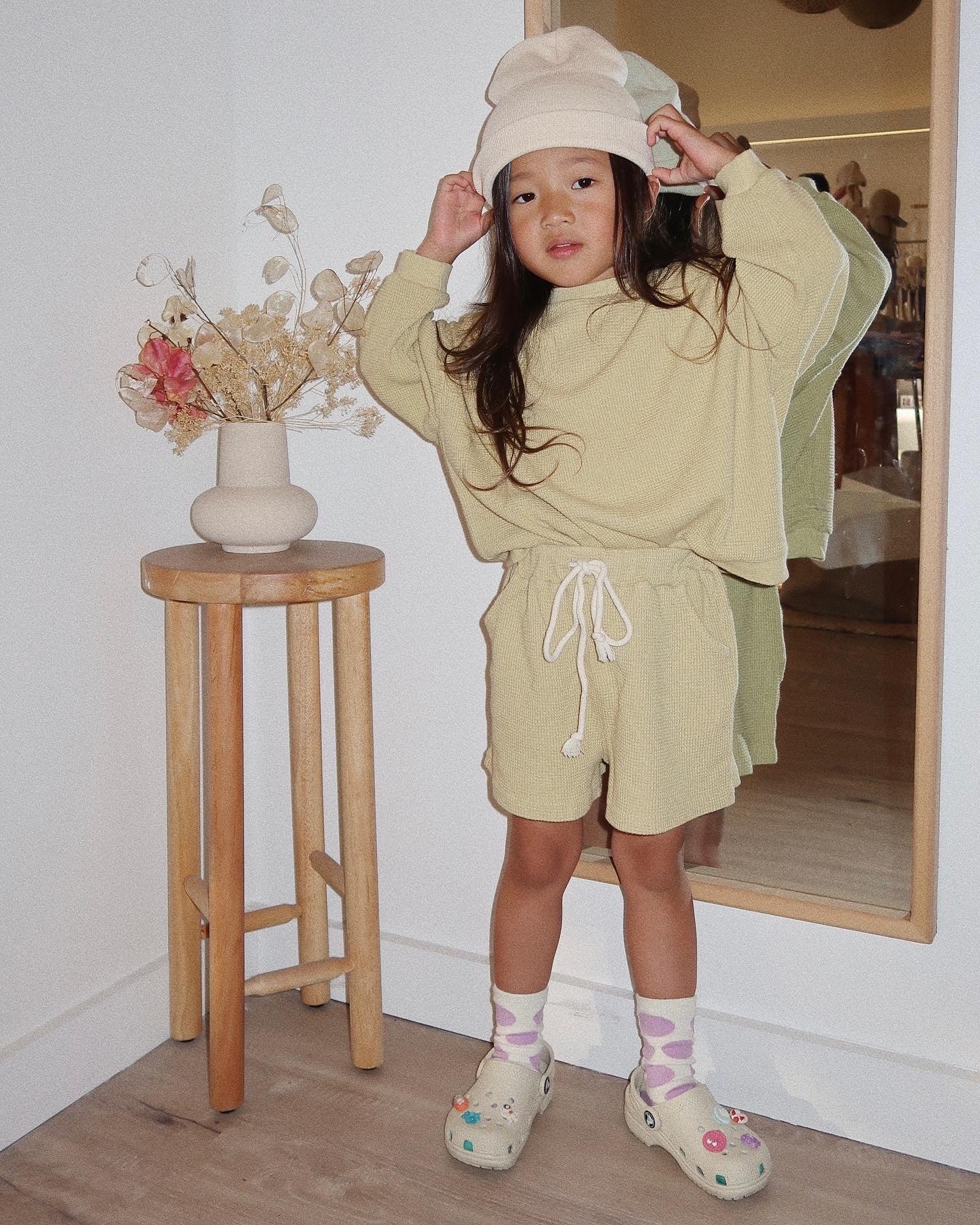 Kid's Waffle Set | Sage Green