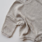 Oversized Waffle Romper | Heather Grey