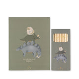 Coloring Book + Color Pencils Set | Dino