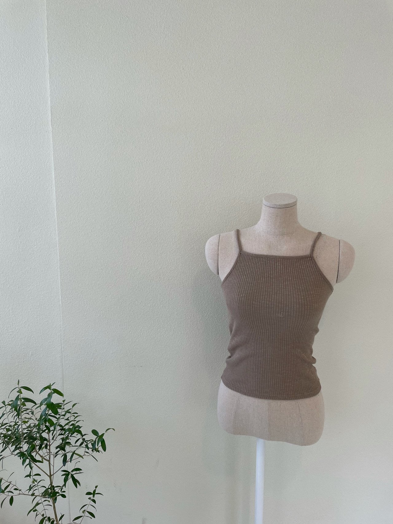 Ribbed Cami Top (Mama) - Cream