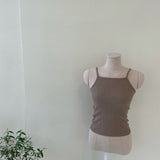 Ribbed Cami Top (Mama) - Beige
