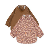 2 Pack Dinner Bib w/Sleeves - Unicorn/Toasted Coconut