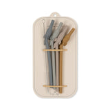 4 Pack Silicone Rocket Straws - Quarry Blue Mix
