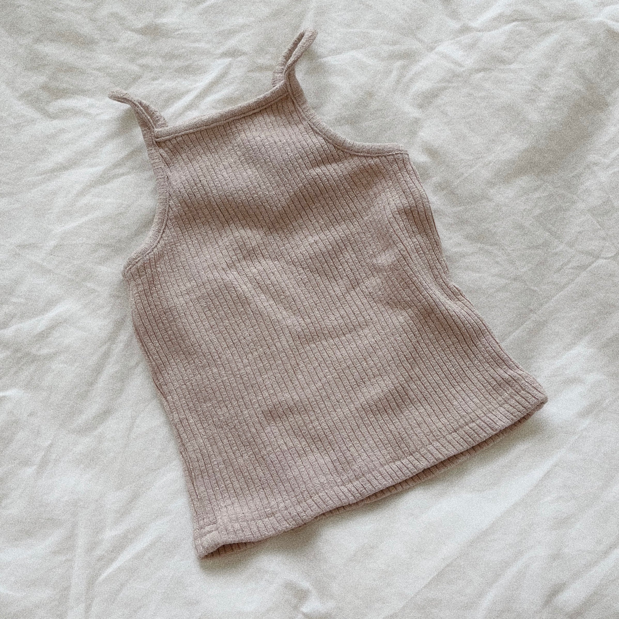 Ribbed Cami Top (Mama) - Beige
