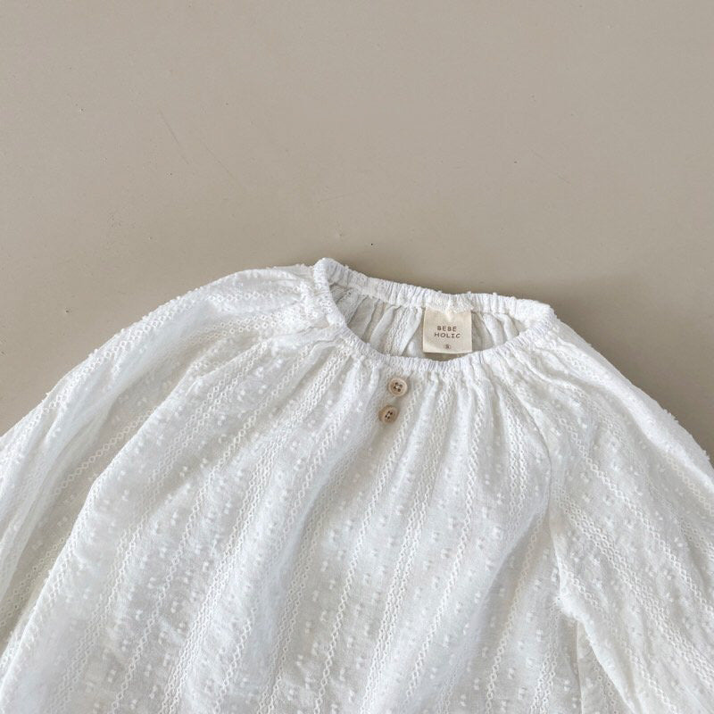Baby Embroidery Blouse - Cream