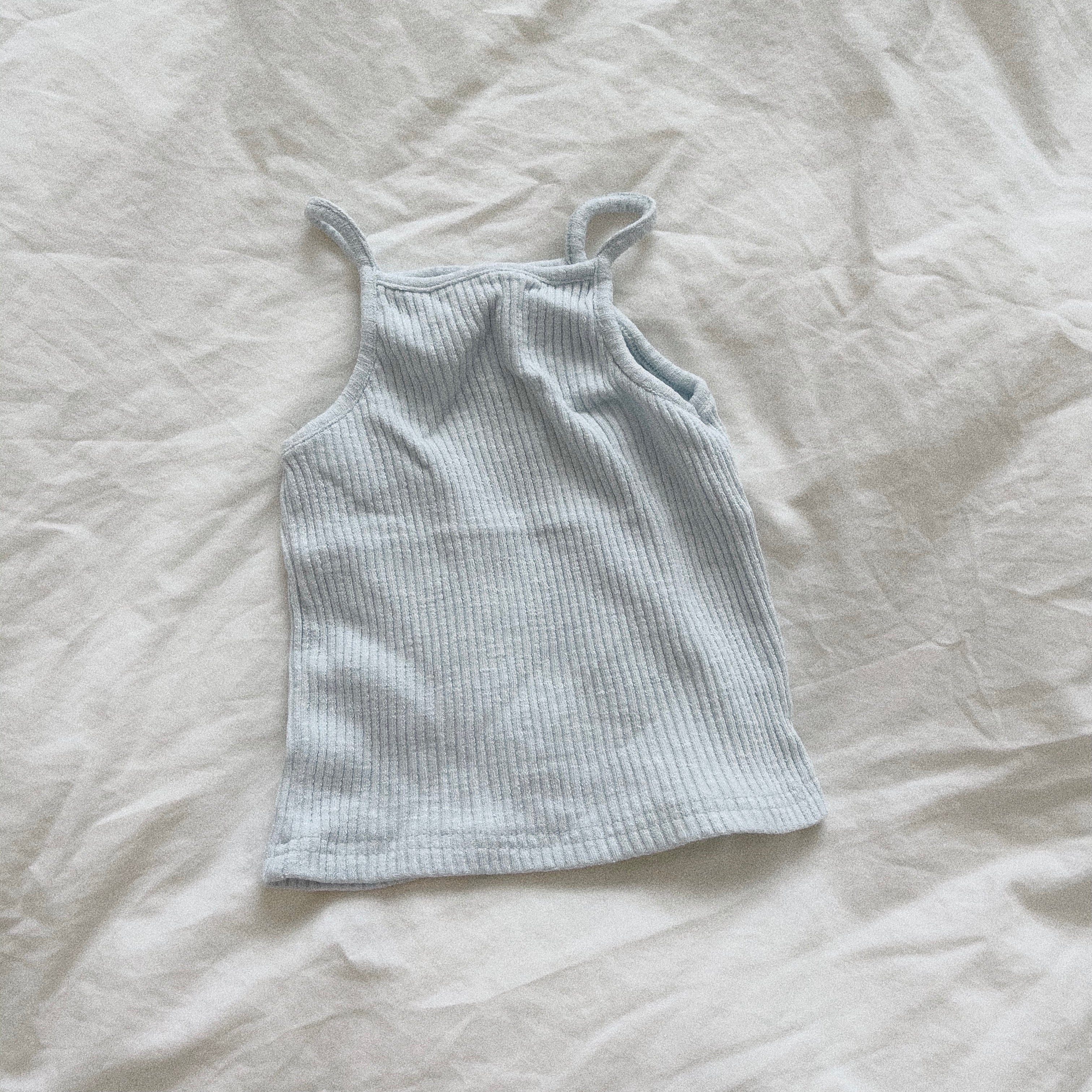 Ribbed Cami Top (Mama) - Blue
