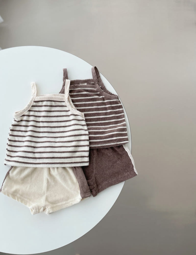 Casey Towel Shorties Set - Cream