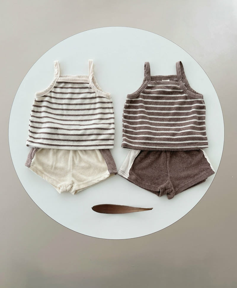 Casey Towel Shorties Set - Cream
