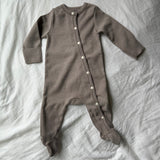 Baby Footed Onesie - Brown