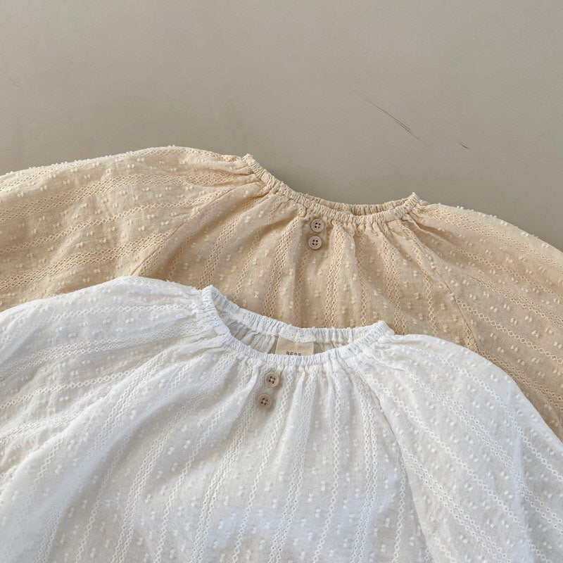 Baby Embroidery Blouse - Cream