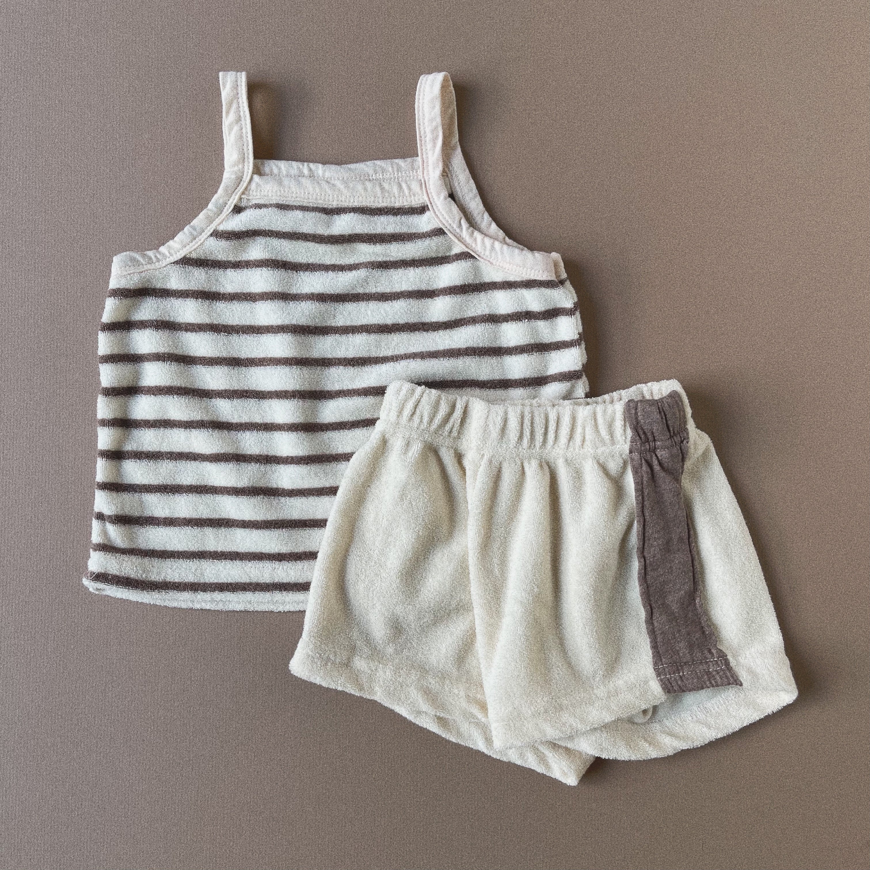 Casey Towel Shorties Set - Cream