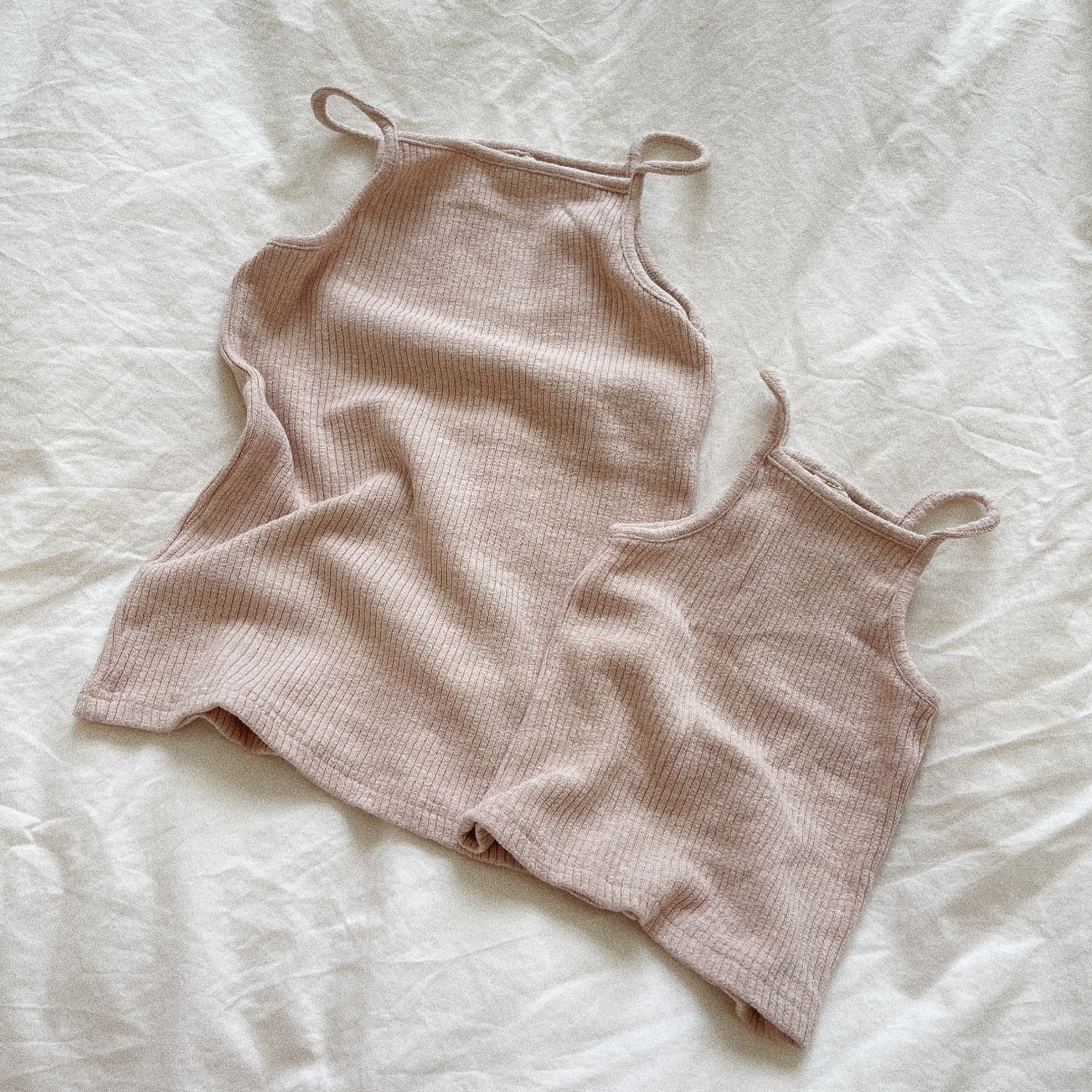Ribbed Cami Top (Mama) - Beige