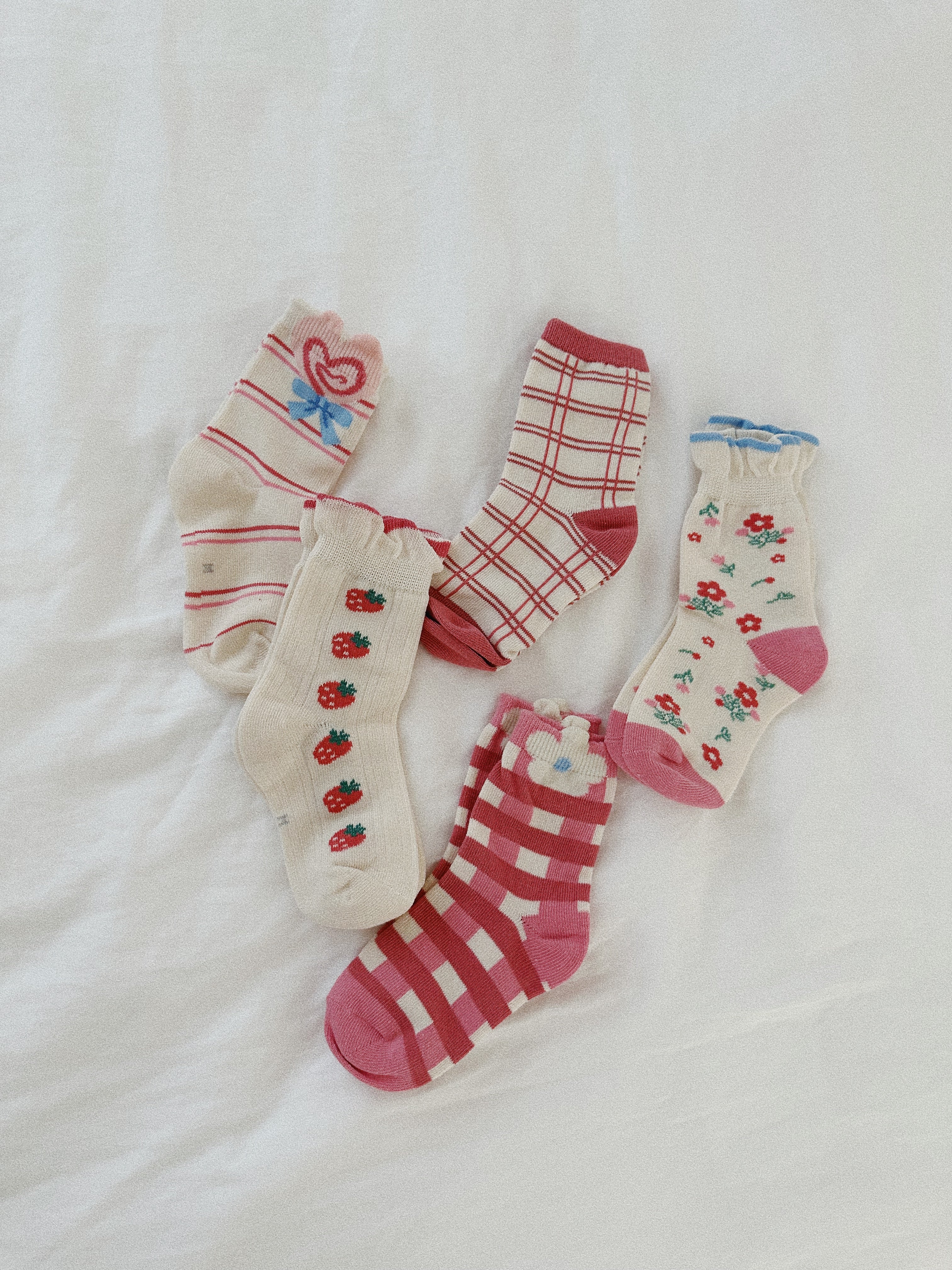 Socks Set of 5 - Pink Assorted