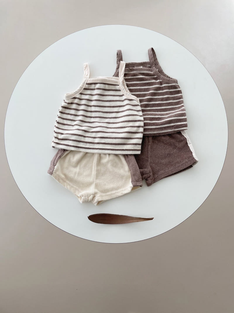 Casey Towel Shorties Set - Cream