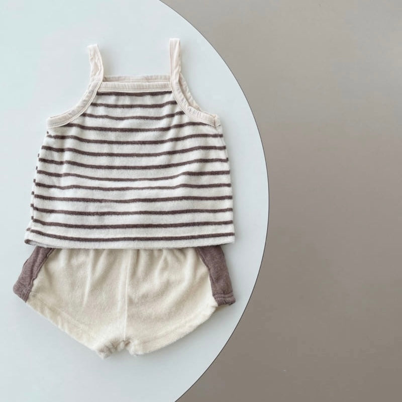 Casey Towel Shorties Set - Cream