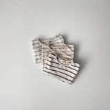 Oversized Stripe Tee | Beige