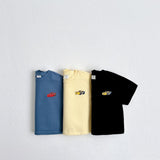 Cars Embroidery Cotton Tee | Blue