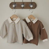 Oversized Striped Top | Brown