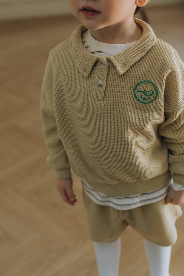 Waffle Tennis Shorties Set | Mustard