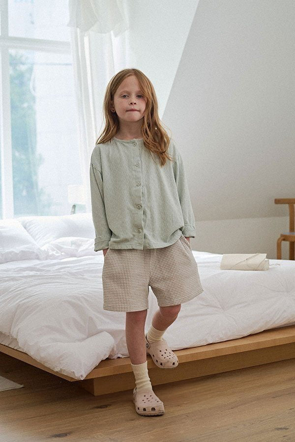 Eyelet Cardigan | Mint