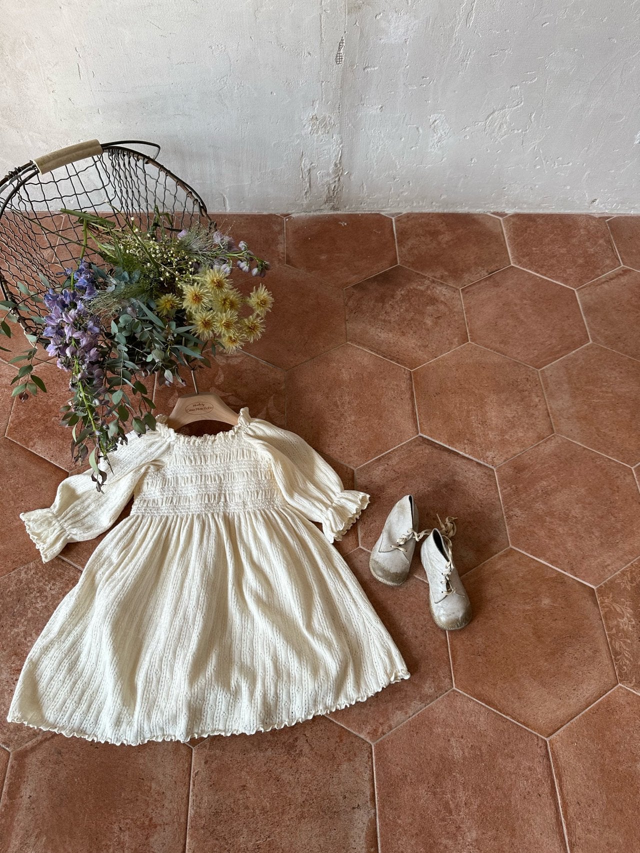 Emily Smocked Dress | Cream